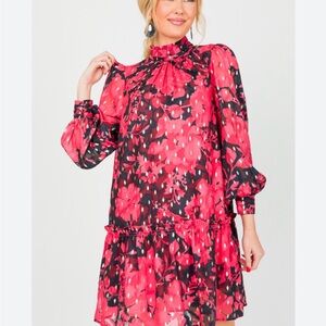 Avara Pinch Janelle Patterned Dress - Size L